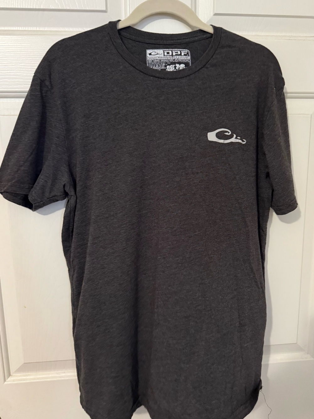 Drake Men's Short Sleeve Crew T-Shirt - Charcoal size large